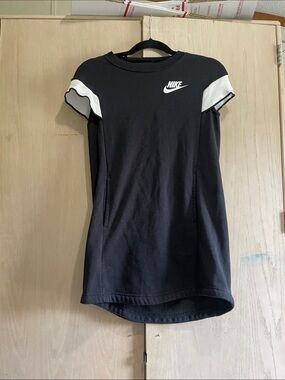 Nike Black Dress with White Sleeve Panels